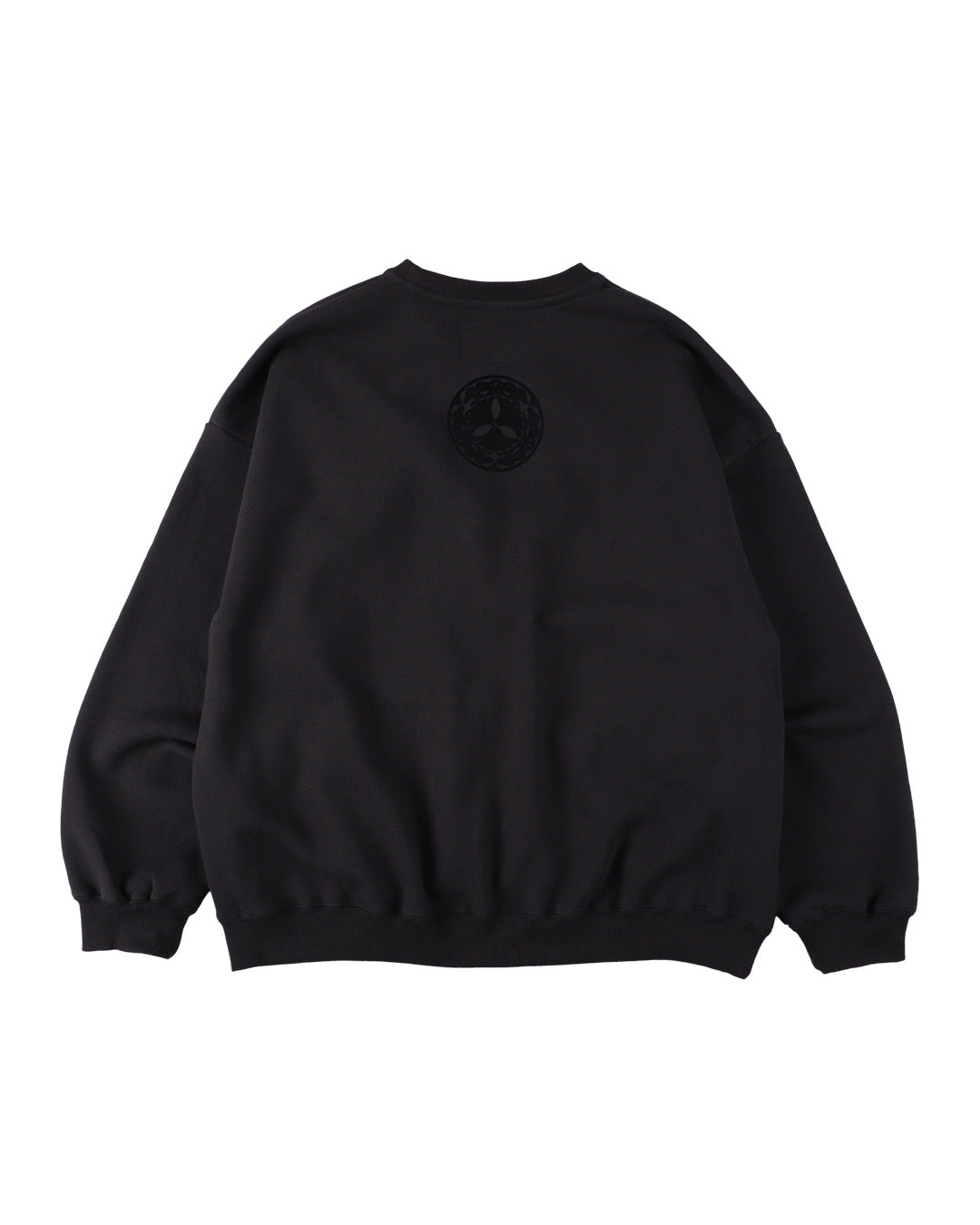 Flock Logo Crew Sweat - Black