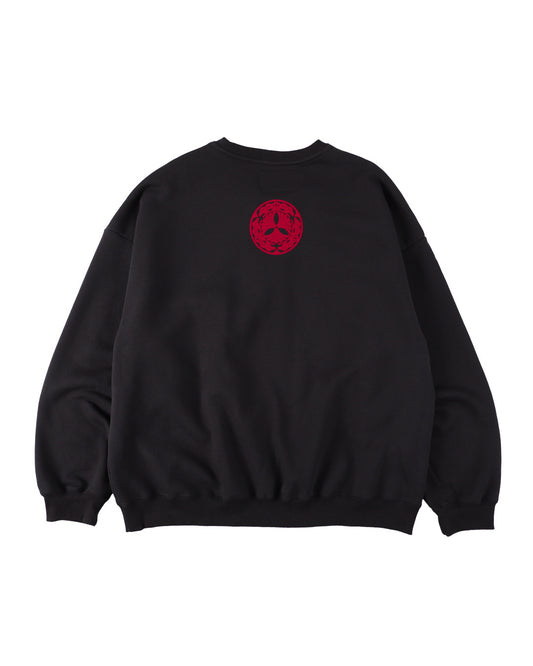 Flock Logo Crew Sweat - Red